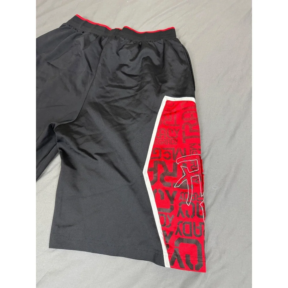 Adidas T-MAC Tracy McGrady Y2K Basketball Shorts Black Red Graphic Mens L 2006